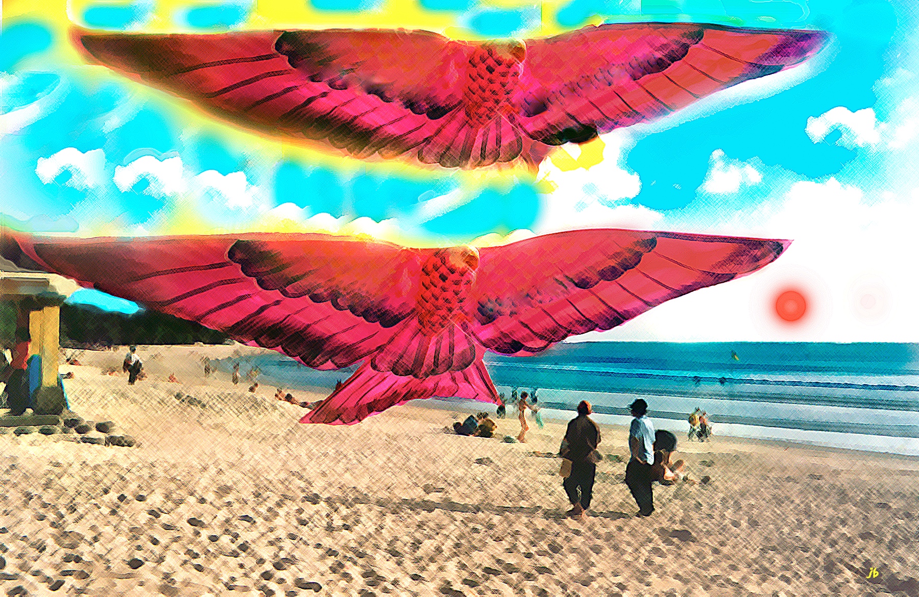 Kite. Canvas. Artist JB